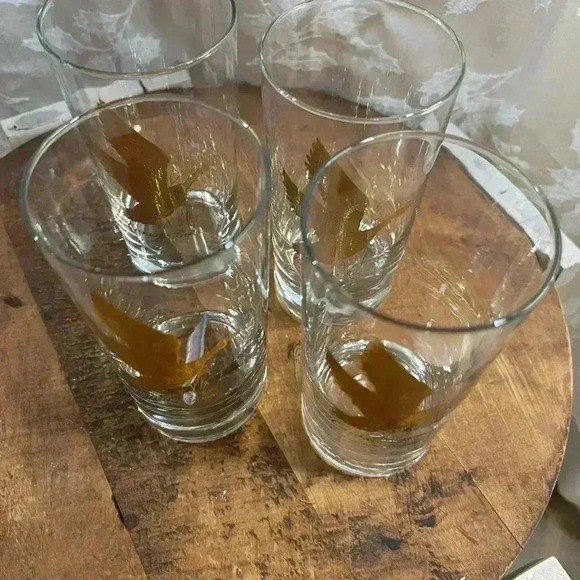 Vintage  Set of 4 Golden Canada Goose Libbey Glasses - Picture 5 of 5